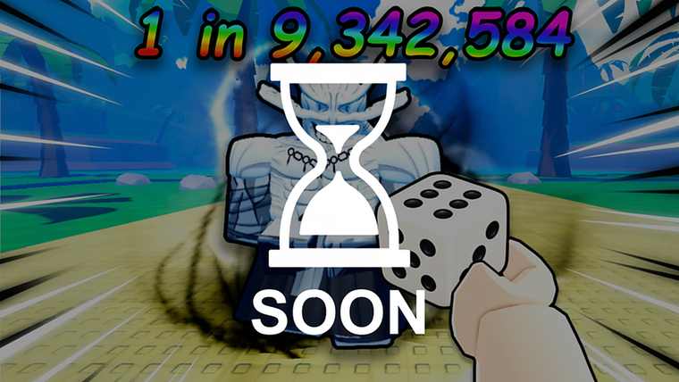 Anime Dice event art with an hourglass marked SOON over a rolled unit